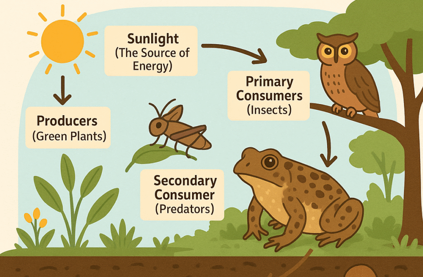 What Is the Flow of Energy of an American Toad?