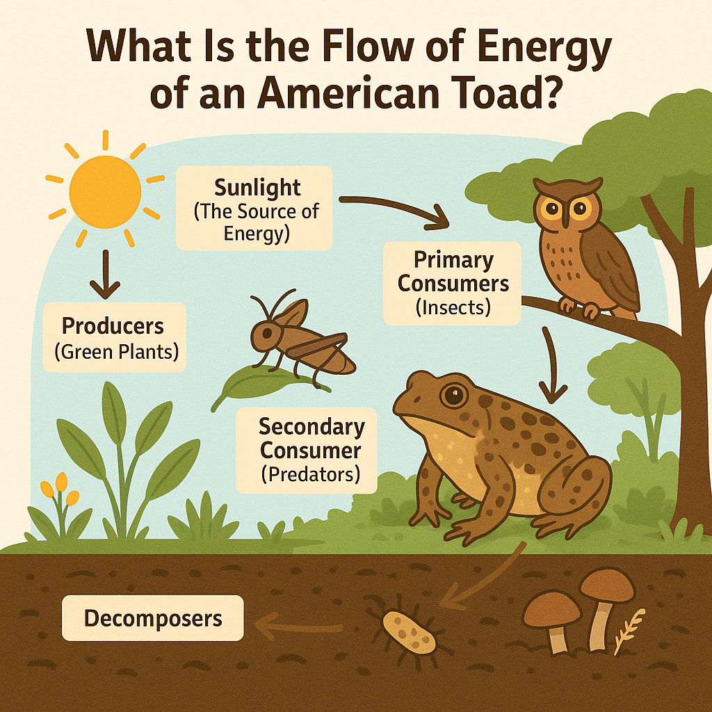 What Is the Flow of Energy of an American Toad?